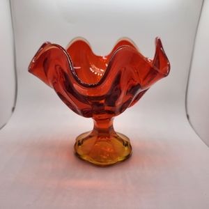 Vintage Viking Glass Orange Dish